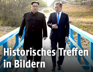 Kim Jong Un und Moon Jae-in