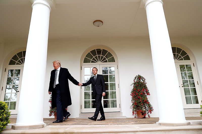 Der französische Staatschef Emmanuel Macron und US-Präsident Donald Trump