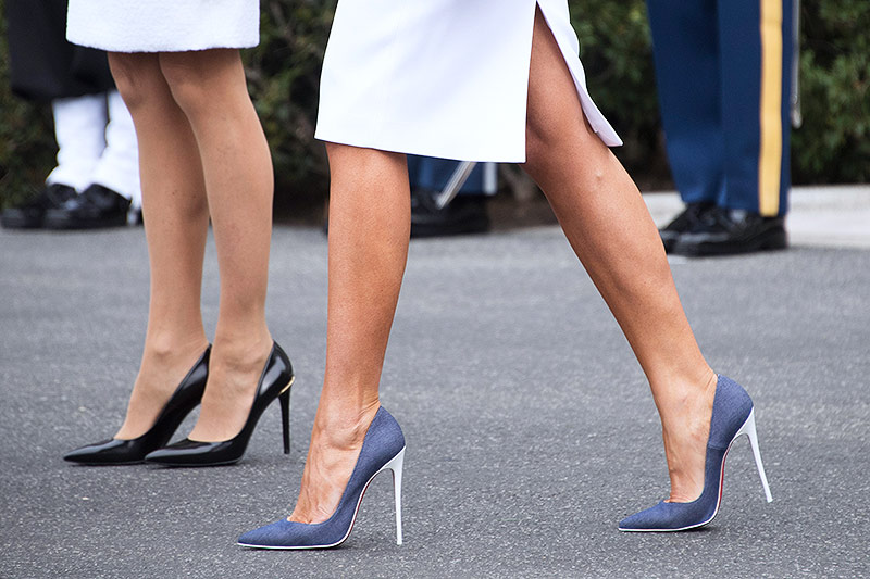 Die Stilettos der First Ladies Melanie Trump und Brigitte Macron im Vergleich