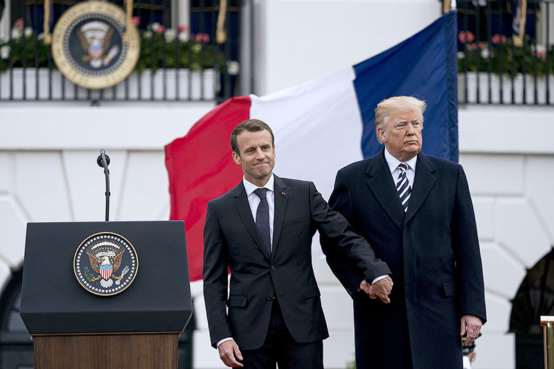 Der französische Staatschef Emmanuel Macron und US-Präsident Donald Trump