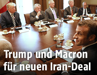 Der französische Staatschef Emmanuel Macron und US-Präsidenten Donald Trump