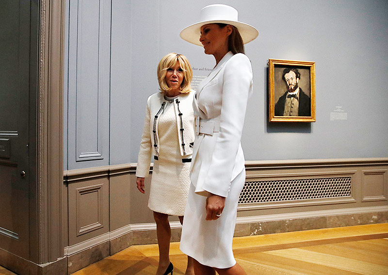 © AP/Jacquelyn Martin Brigitte Macron, Melania Trump