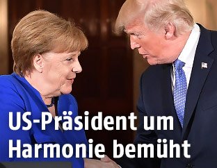 Deutsche Kanzlerin Merkel und US-Präsident Trump