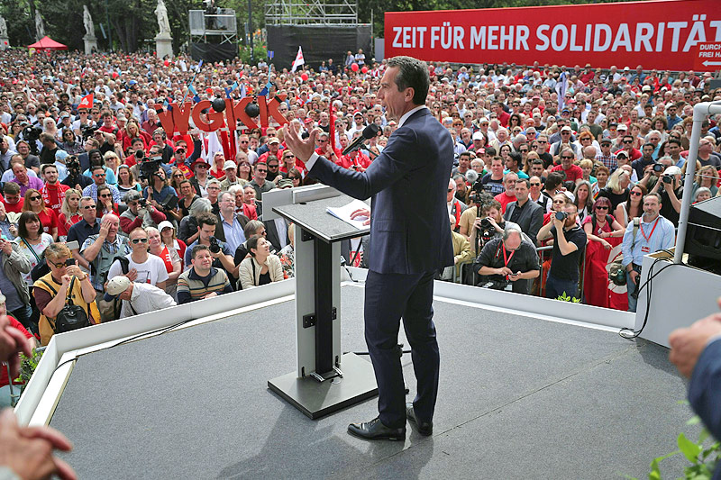© APA/Georg Hochmuth Rede von SPÖ-Chef Christian Kern