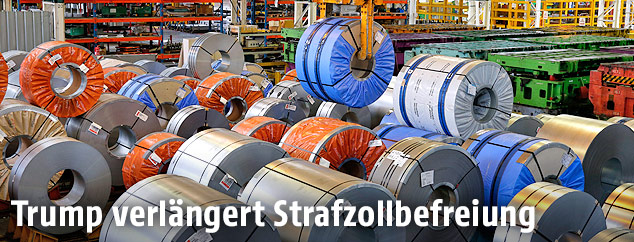 Stahlrollen in einer Fabrik