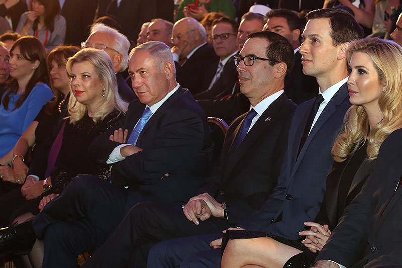 © APA/AFP/Gali Tibbon Benjamin Netanyahu, Ivanka Trump, Jared Kushner