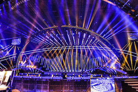 Leere Song-Contest-Bühne in Lissabon