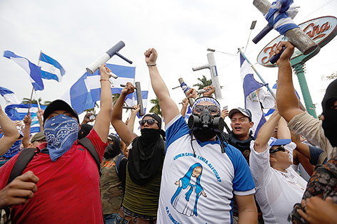 © AP/Alfredo Zuniga Demonstranten in Nicaragua