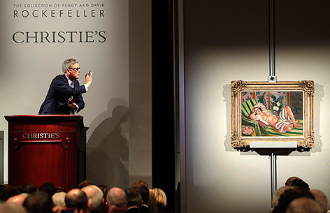 Auktion der Kunstsammlung des verstorbenen US-Milliardärs David Rockefeller bei Christie's
