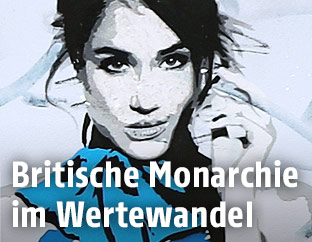 Meghan als Graffiti-Kunst von Streetart-Künstler "Pegasus"
