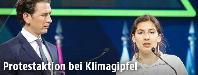 Bundeskanzler Sebastian Kurz und Umweltschutzaktivistin