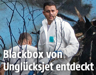 Ermittler an der Absturzstelle