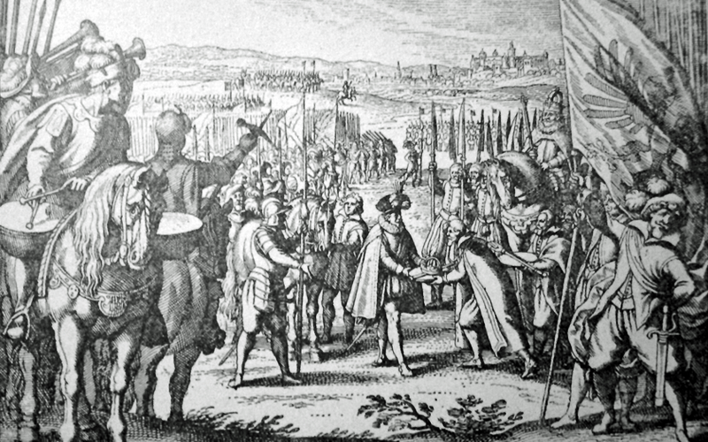 © Public Domain Rudolf II. trifft Erzherzog Matthias vor den Toren Prags