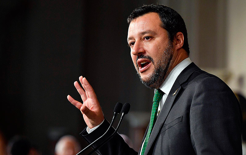 © AP/ANSA/Ettore Ferrari Der Chef der rechten Lega, Matteo Salvini