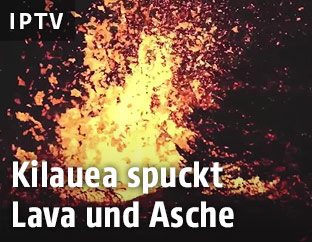 Vulkan spukt Lava