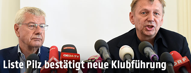 Bruno Rossmann und Wolfgang Zinggl von der Liste Pilz