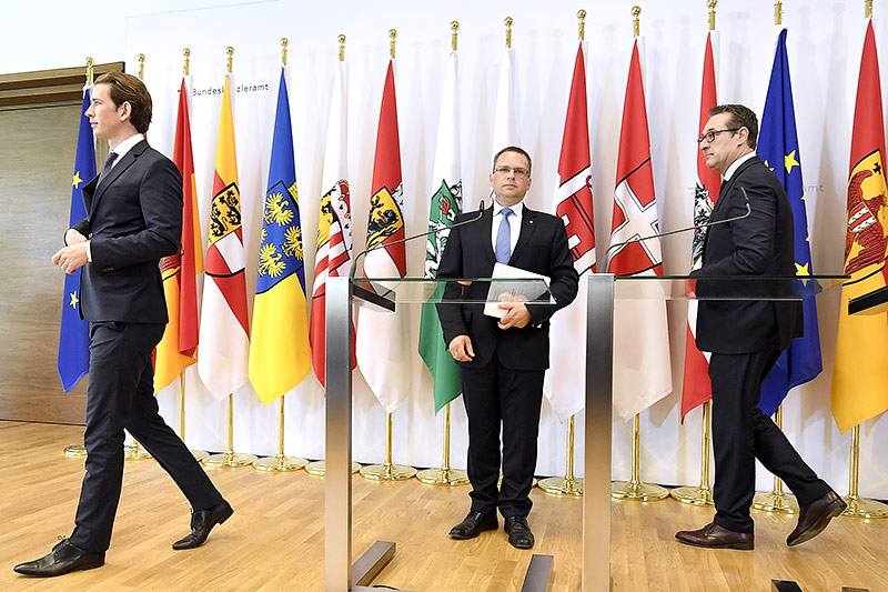 Bundeskanzler Sebastian Kurz und Vizekanzler Heinz Christian Strache