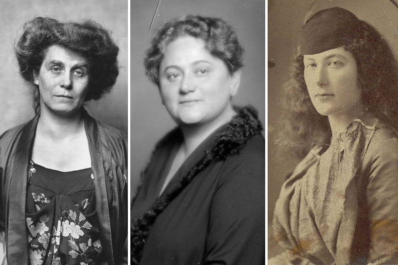 © Jüdisches Museum Wien Montage dreier Porträts von Berta Zuckerkandl, Eugenie Schwarzwald und Franziska von Wertheimstein