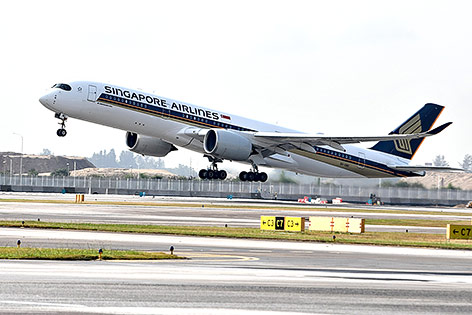 © APA/AFP/Roslan Rahman Airbus A350 der Singapore Airlines