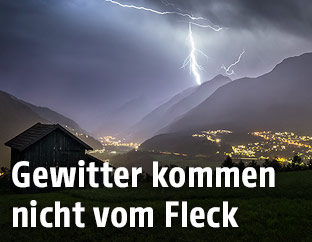 Gewitter &uuml;ber Bergen