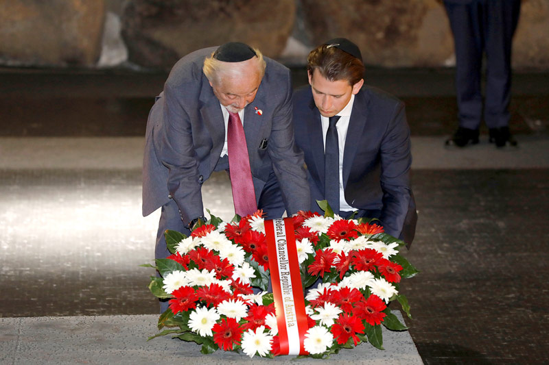 Bundeskanzler Sebastian Kurz und der Holocaust-Überlebende Viktor Klein