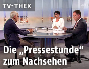 Klubobmann der Liste Pilz, Bruno Rossmann, Ulla Kramar-Schmid und Andreas Koller in der Pressestunde