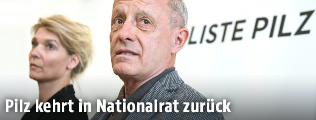 Politiker Peter Pilz und Maria Stern