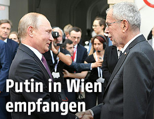 Der russische Präsident Wladimir Putin und Bundespräsident Alexander Van der Bellen