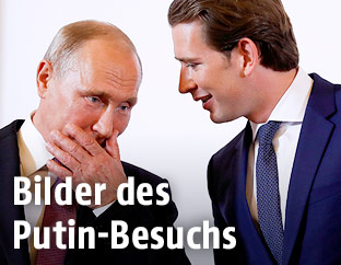 Russlands Präsident Wladimir Putin und Bundeskanzler Sebastian Kurz