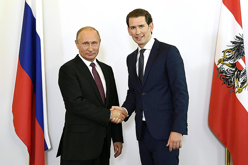 © APA/Robert Jäger Russlands Präsident Wladimir Putin und Bundeskanzler Sebastian Kurz