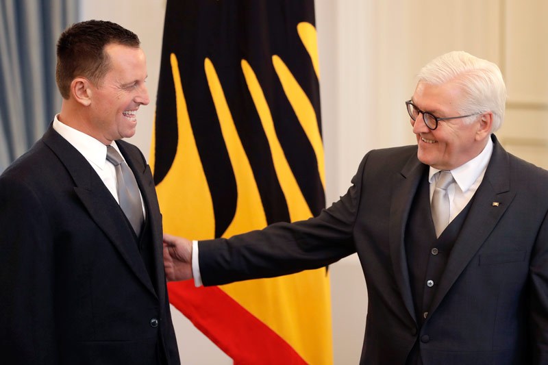 © AP/Michael Sohn Richard Grenell und Frank-Walter Steinmeier