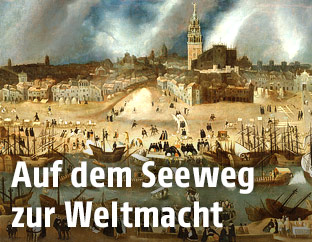 Ansicht von Sevilla, um 1600, unbekannter spanischer Künstler