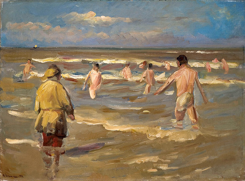 © Museum Kunst der Westküste, Alkersum/Föhr Max Liebermann, Badende Knaben, 1902