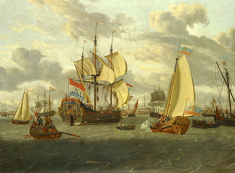 © Amsterdam Museum Abraham Storck, Zar Peter der Große an Bord seiner Jacht auf dem Weg zur Fregatte Pieter en Paul, um 1698