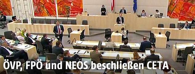 Blick in den Plenarsaal