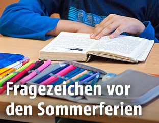 Sch&uuml;ler beim Lesen
