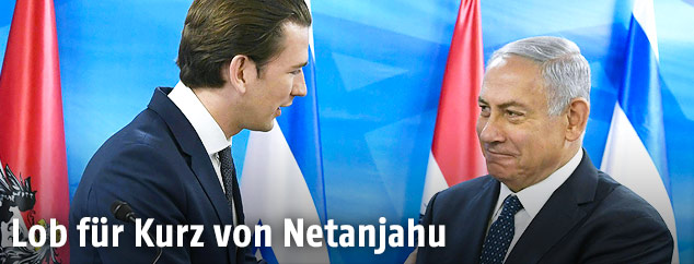 Bundeskanzler Sebastian Kurz und Ministerpr&auml;sident Benjamin Netanyahu