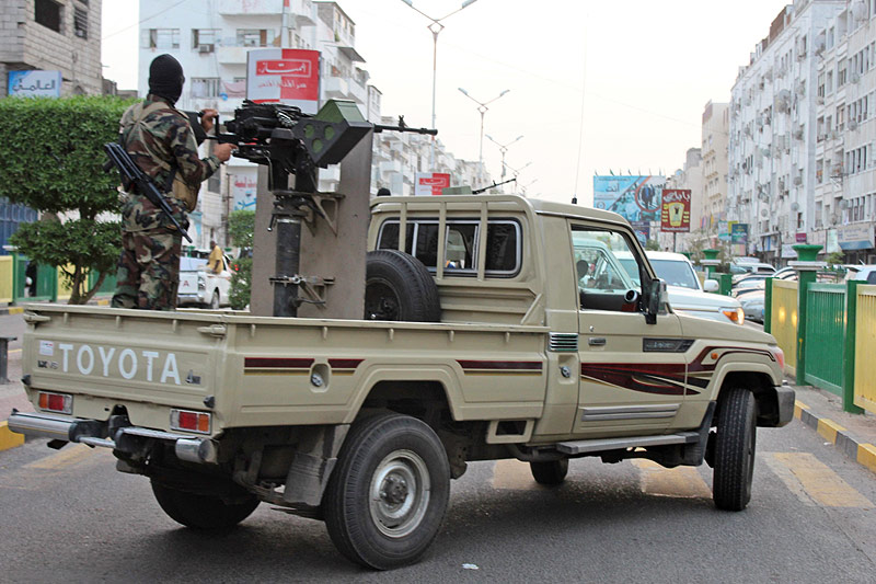 © APA/AFP/Saleh Al-Obeidi Militärfahrzeug in Hodeida (Jemen)