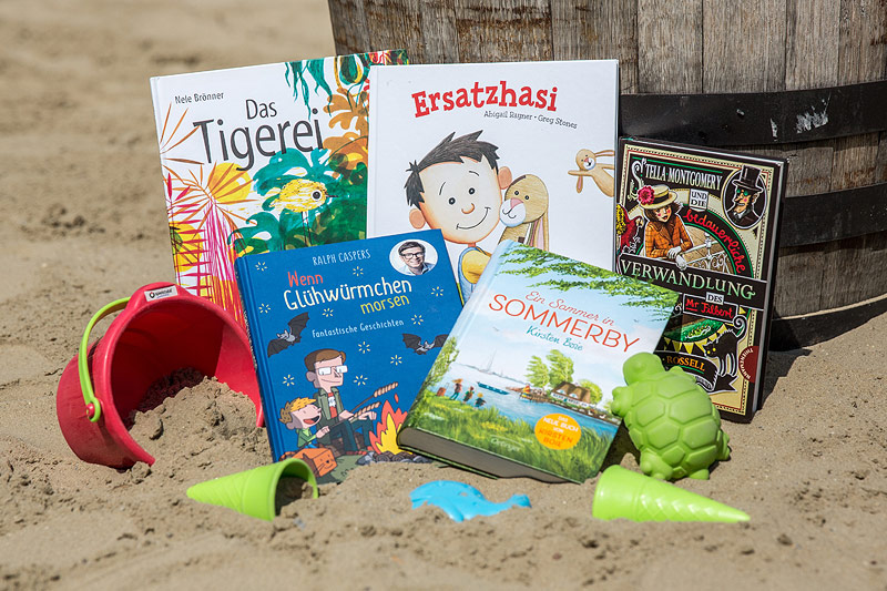 © ORF.at/Lukas Krummholz Bücher auf einem Strand
