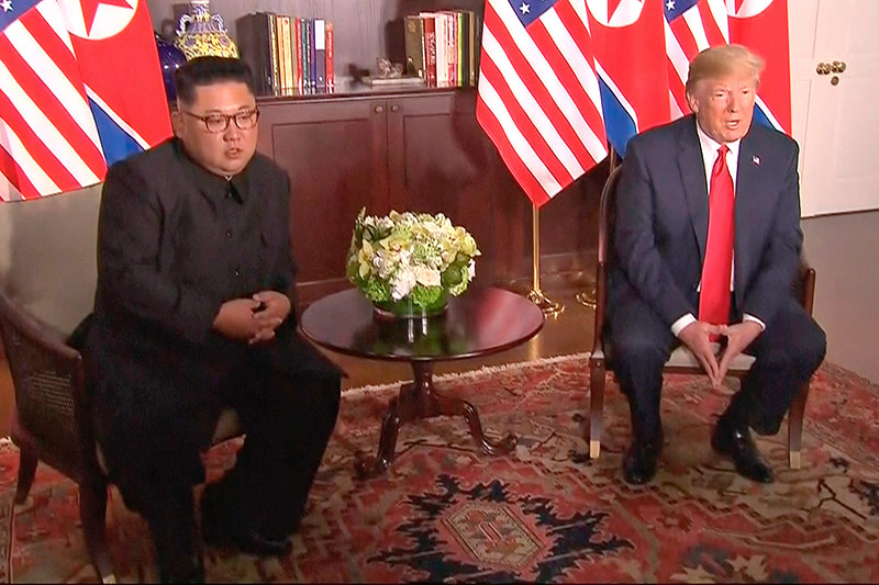 © AP/Host Broadcaster Mediacorp Pte Ltd Kim Jong Un und Donald Trump