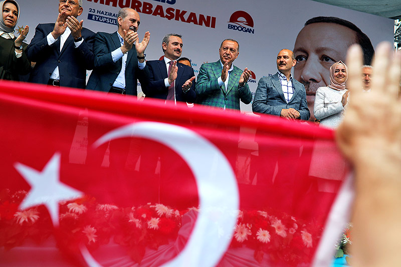 © Reuters/Alkis Konstantinidis Recep Tayyip Erdogan bei einer Wahlveranstaltung