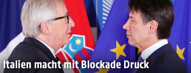 Giuseppe Conte und Jean-Claude Juncker