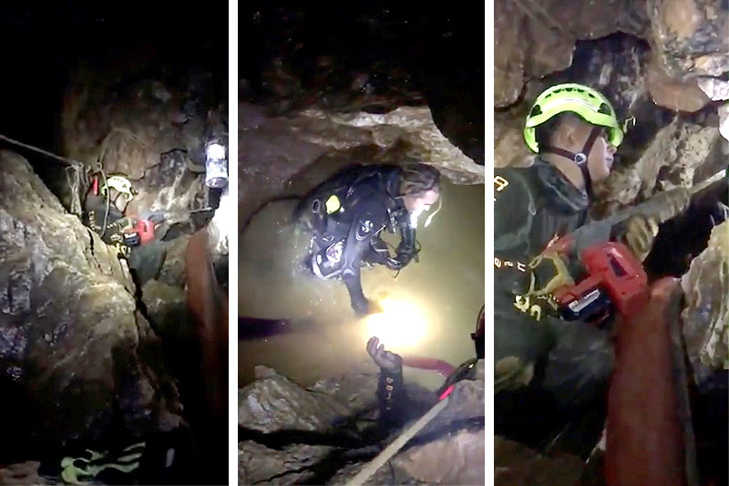 © Reuters/ Rettungskräfte in der Höhle