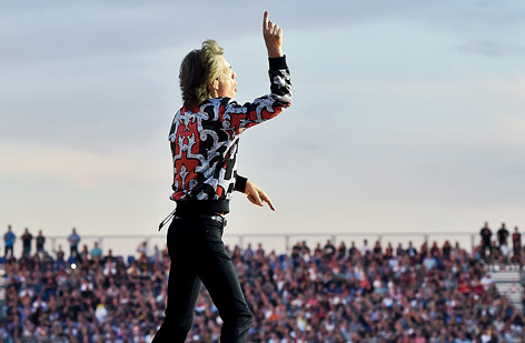 Sänger Mick Jagger von den Rolling Stones