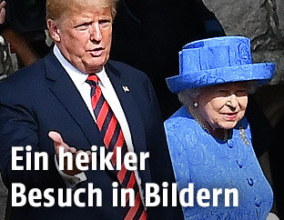 Donald Trump und Queen Elizabeth II.