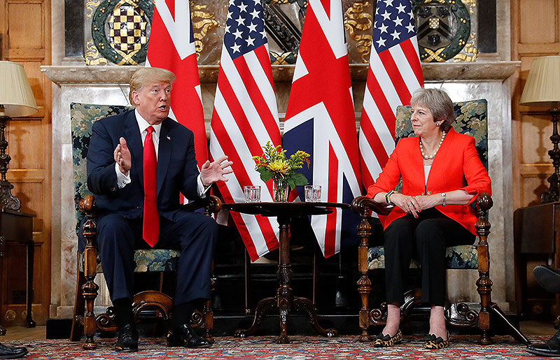 © AP/Pablo Martinez Monsivais Szenen von Donald Trumps Besuch in Großbritannien