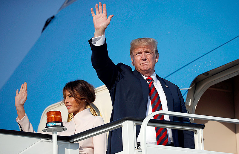 © AP/Pablo Martinez Monsivais Szenen von Donald Trumps Besuch in Großbritannien