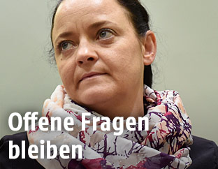 Angeklagte Beate Zschäpe im Gerichtssaal