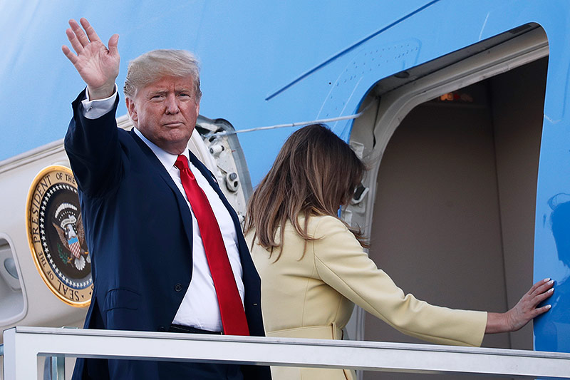 © APA/AP/Pablo Martinez Monsivais US-Präsident Donald Trump mit Ehefrau Melania