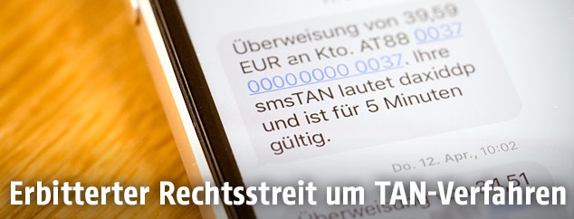 TAN-SMS auf einem Smarphone